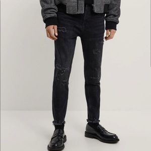 ZARA mens Tapered distressed Jeans sz 30